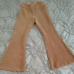 Women's Tan Corduroy Flare Pajama Pants